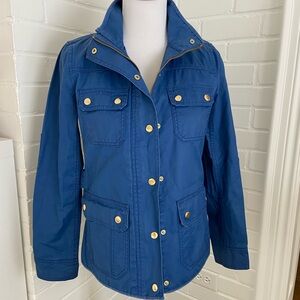 Women's Casual J. Crew Size M Cobalt Blue Jacket With Gold Accents